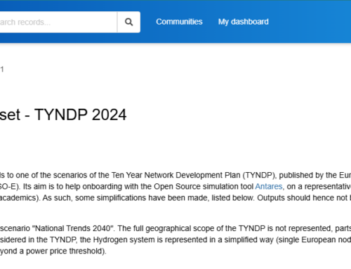 Publication du jeu de données Antares study dataset – TYNDP 2024 sur Zenodo